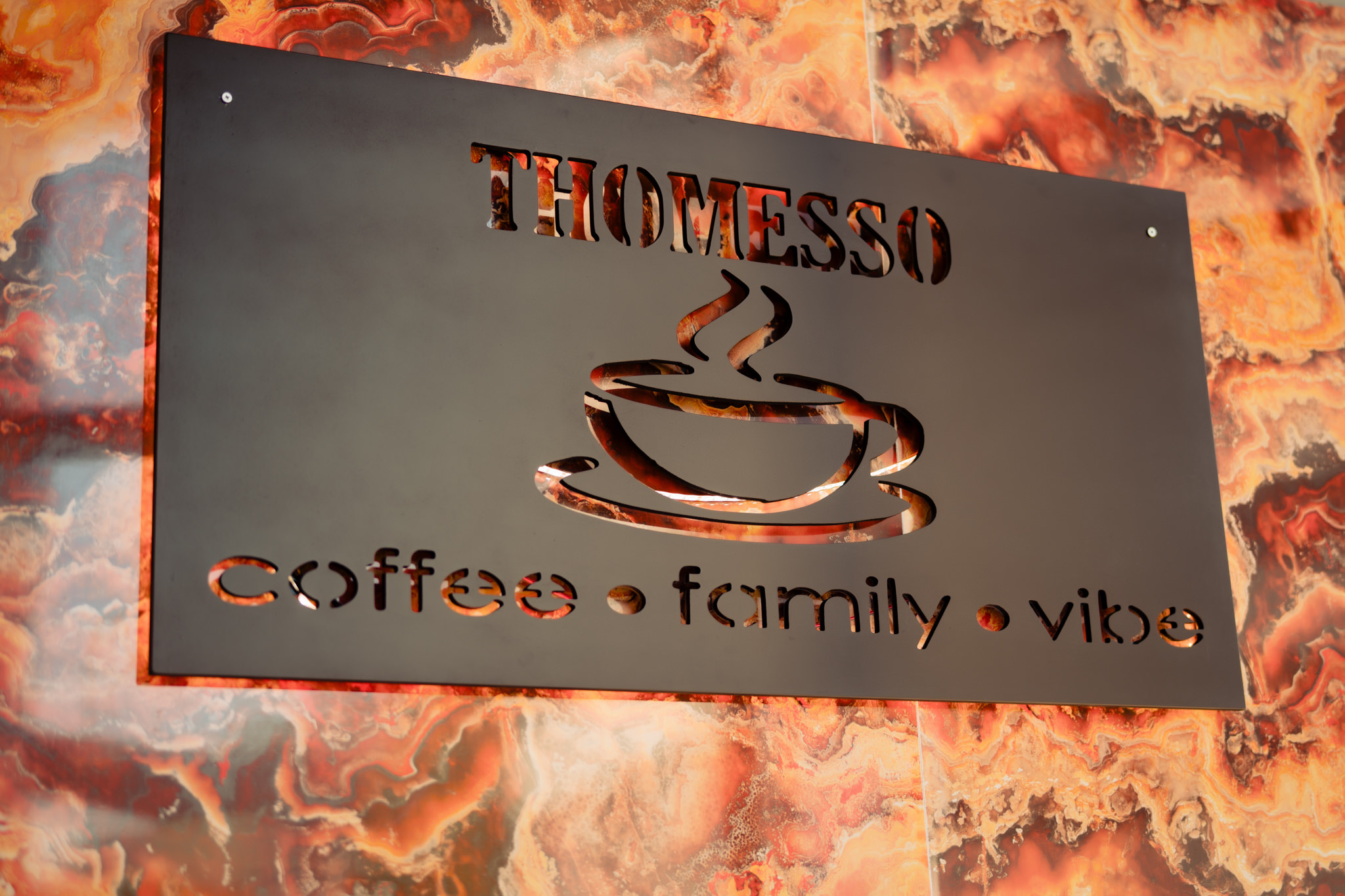 Thomesso glow from the first step in.